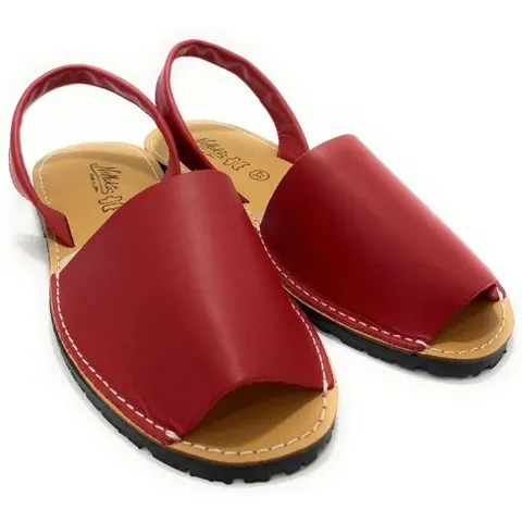 Vision Menorquinas Básicas De Piel Roja Rojo Talla 37 – imagen 2