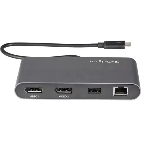 StarTech.com Mini Docking Station Thunderbolt 3 - Mini Replicador de Puertos TB3 para Dos Monitores – imagen 3