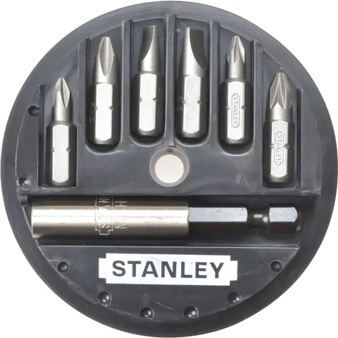 Stanley 7 Piece Slotted, Phillips and Pozi Insert Screwdriver Bit Set – image 3