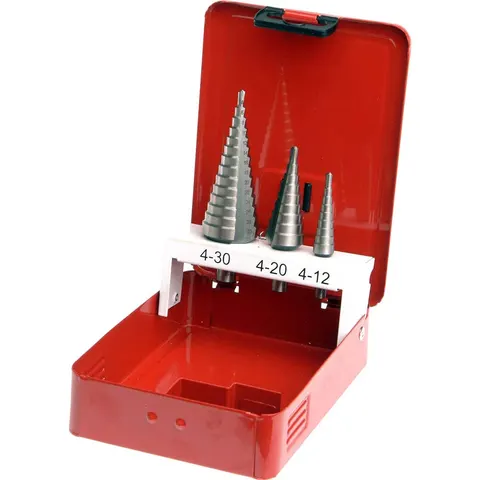 Faithfull 3 Piece HSS Step Drill Bit Set – image 4