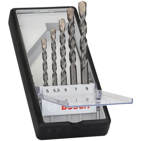 Bosch 5 Piece Silver Percussion Masonry Drill Bit Set – image 4