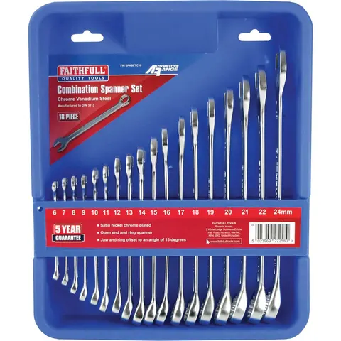 Faithfull 18 Piece Combination Spanner Set Metric – image 4