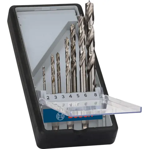 Bosch PRO Robust Line 7 Piece HSS Hex Shank Brad Point Drill Set – image 3