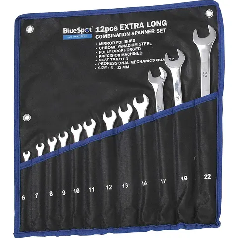 Bluespot Tools Extra Long Combination Spanner Set, 12 Piece – image 4