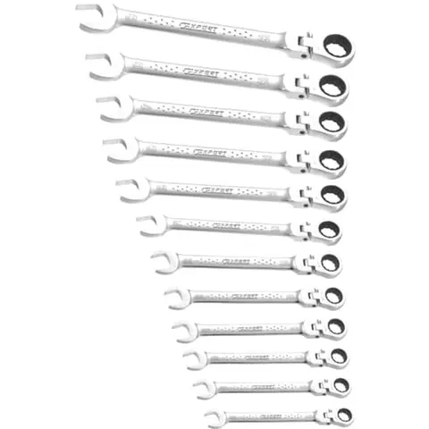 Expert by Facom 12 Piece Flexible Ratchet Head Combination Spanner Set – image 2