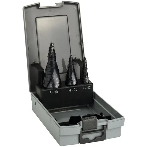 Bosch 3 Piece HSS-AlTiN Step Drill Bit Set – image 3