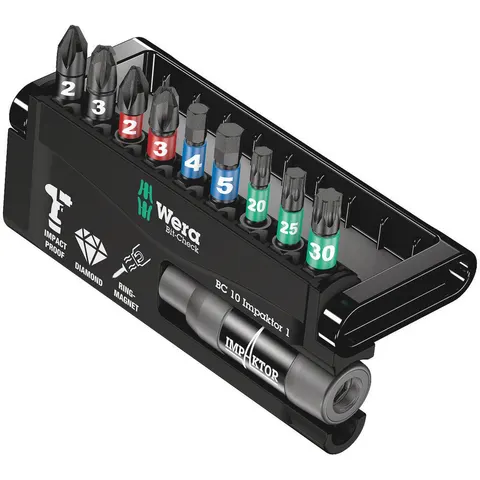 Wera Impaktor 10 Piece Bit-Check Impact Screwdriver Bit Set – image 2