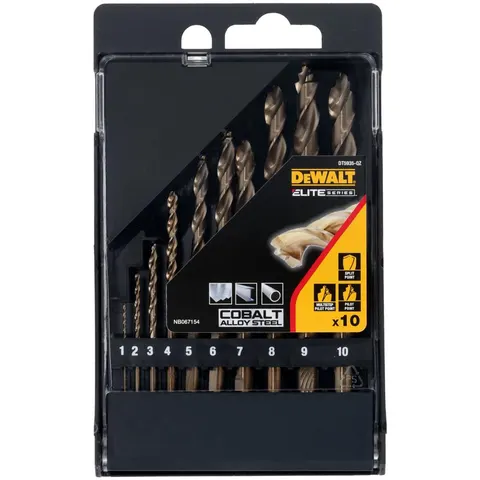 DeWalt Extreme 10 Piece HSS-E Cobalt Drill Bit Set – image 2