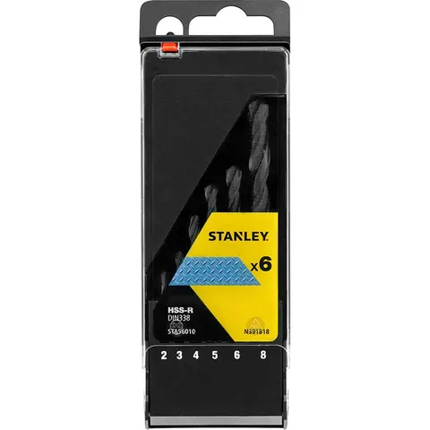 Stanley 6 Piece HSS-R Metal Drill Bit Set – image 2