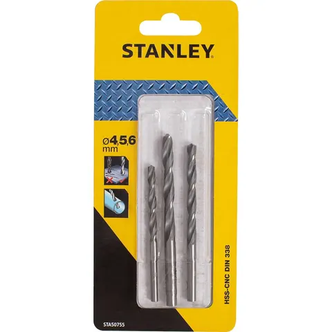 Stanley 3 Piece HSS-CNC Metal Drill Bit Set – image 2