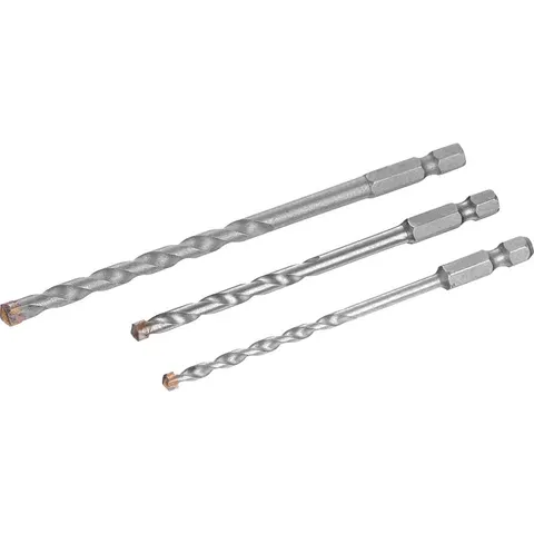 Stanley 3 Piece Hex Shank Masonry Drill Bit Set – image 2