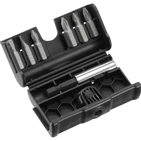 Stanley 7 Piece Screwdriver Bit Set in Handle Case – image 2