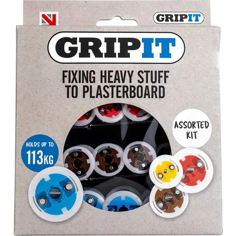 Gripit 32 Piece Assorted Plasterboard Fixings Kit – image 3