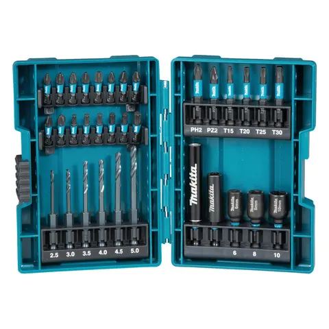 Makita 33 Piece Impact Black Screwdriver Bit Set – image 2