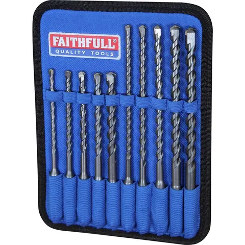 Faithfull 10 Piece SDS Plus Drill Bit Set – image 3