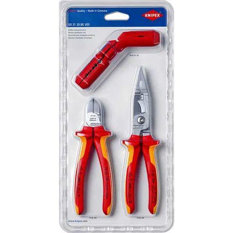 Knipex 3 Piece Electrical VDE Installations Tool Kit – image 2