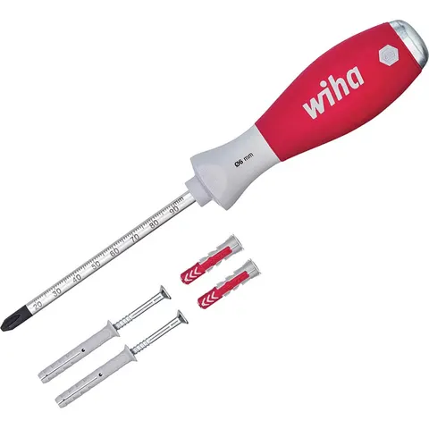 Wiha Dowel Racket Wall Plug Installation Screwdriver Set – image 4