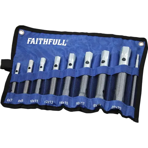Faithfull 8 Piece Box Spanner Set in Roll – image 3