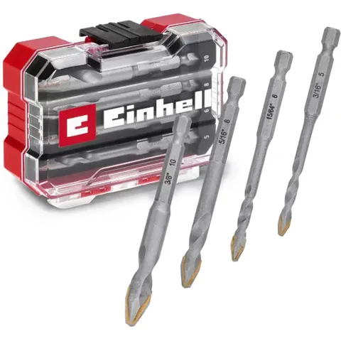 Einhell 4 Piece Ceramic Tile Drill Bit Set in XS Case – image 2