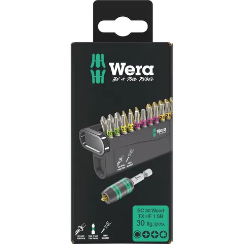 Wera 30 Piece Woodworking Screwdriver Bit Set – image 2