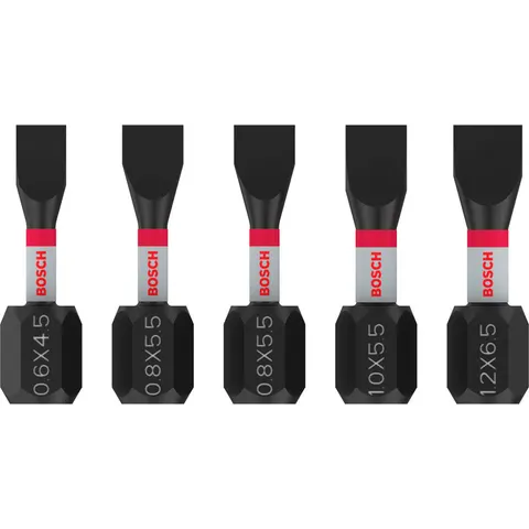 Bosch PRO 5 Piece Impact Slotted Screwdriver Bit Set – image 3