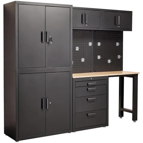 Draper Single Garage Workstation – Black – image 2