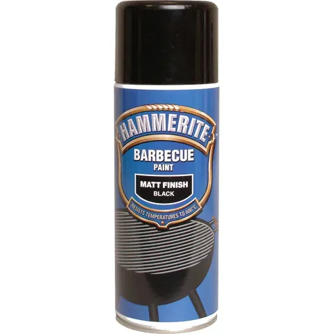 Hammerite Aerosol BBQ Paint – Black Matt – image 2
