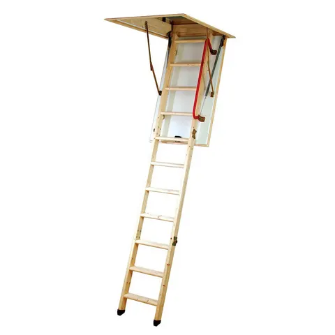 Werner TIMBERLINE 3 Section Loft Ladder and Hatch – Beige – image 2