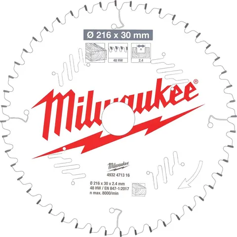 Milwaukee Negative Rake Circular Mitre Saw Blade – 4932471316 – image 2