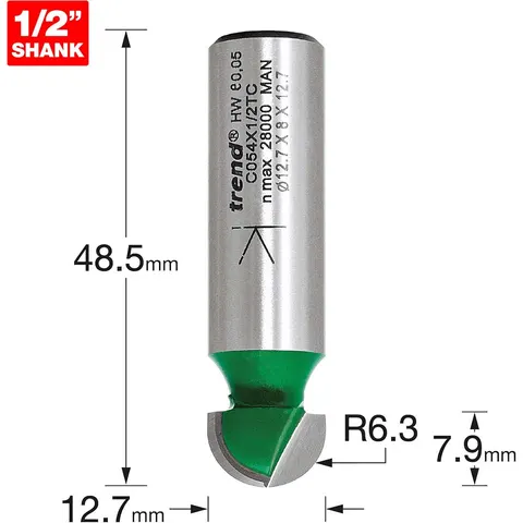 Trend CRAFTPRO Radius Router Cutter – C054X12TC – image 2