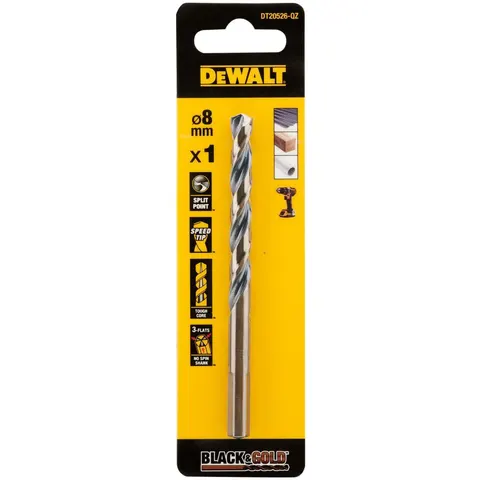DEWALT BLACK&GOLD HSS Drill Bit 8.0mm – image 4