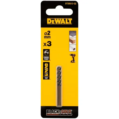 DEWALT BLACK&GOLD HSS Drill Bits (3) 2.0mm – image 4