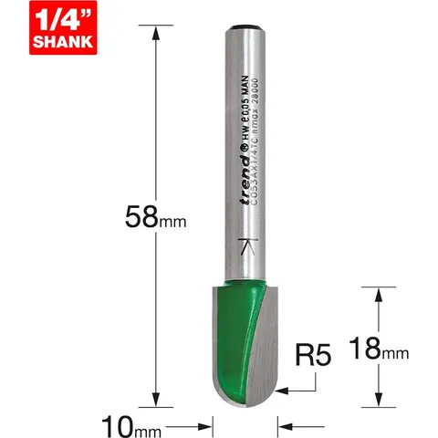 Trend CRAFTPRO Radius Router Cutter – C053AX14TC – image 2
