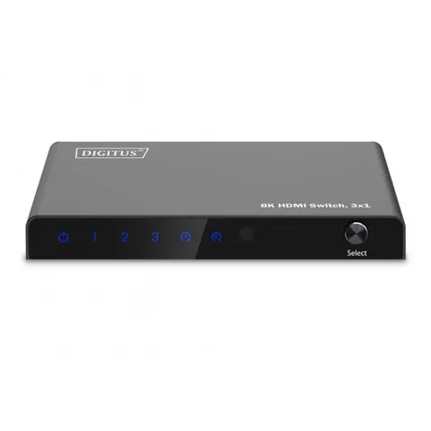 DIGITUS 8K HDMI Switch, 3x1, schwarz – Bild 2