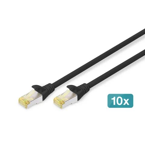 DIGITUS Patchkabel, Kat. 6A, S/FTP, 2,0 m, schwarz, Set – Bild 3
