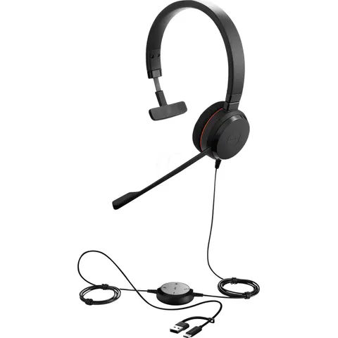 JABRA Evolve 20 USB C/A UC Mono – Schwarz – Bild 2