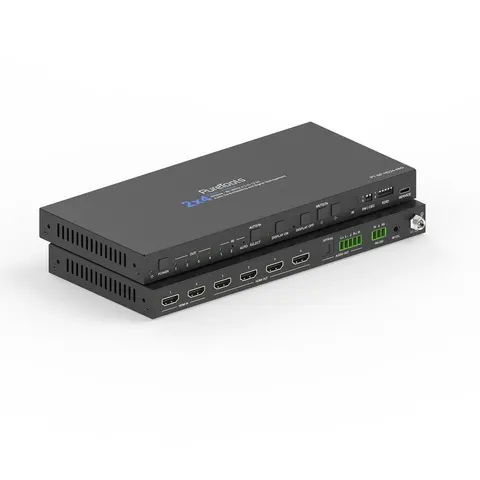 PureTools 2x4 HDMI 2.1 Splitter - 48Gbps mit Scaler und Audio De-Embedding – Bild 2