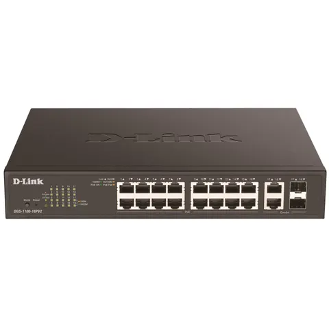 D-Link DGS-1100-18PV2 network switch – Schwarz – Bild 3