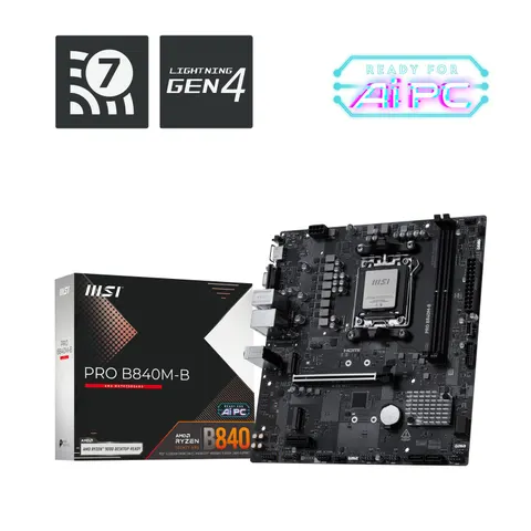 MSI PRO B840M-B – Schwarz – Bild 3
