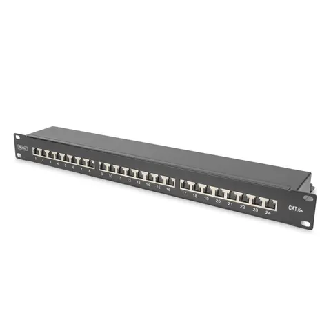 DIGITUS Patchpanel 1HE 24-Port Cat6a geschirmt schwarz – Bild 2