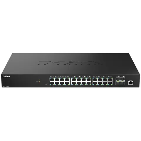 D-Link DMS-1250-28/E, 28-Port Multi-Gigabit Smart Managed Switch – Schwarz – Bild 2