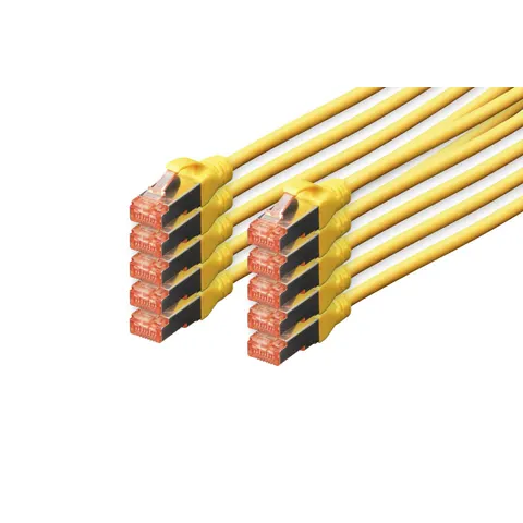 DIGITUS Patchkabel Kat. 6, S/FTP, 1,0 m, gelb, Set – Bild 3