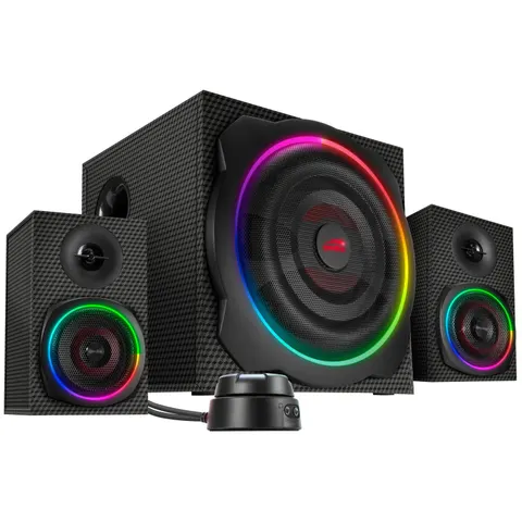 Speedlink GRAVITY CARBON RGB 2.1 Subwoofer System, schwarz – Bild 2