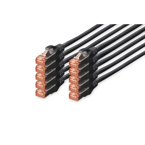DIGITUS Patchkabel Kat. 6, S/FTP, 3,0 m, schwarz, Set – Bild 3