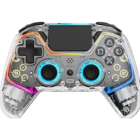 Deltaco Controller Wireless RGB transparent PS4 – Bild 2