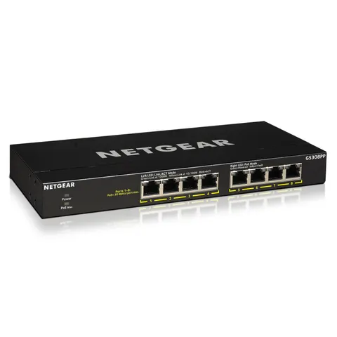 NETGEAR GS308PP Netzwerk Switch – Schwarz – Bild 3