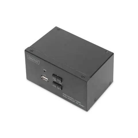 DIGITUS KVM Switch, 2-Port, Dual-Display, 4K, HDMI – Bild 2