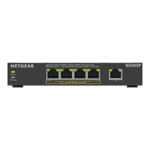 NETGEAR GS305Pv3 – Schwarz – Bild 3