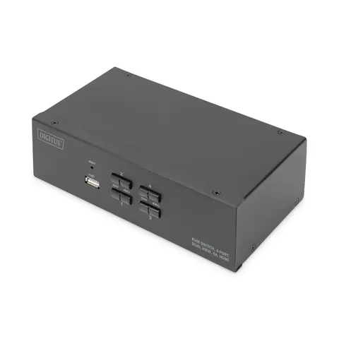 DIGITUS KVM-Switch, 4-Port, Dual-Display, 4K, HDMI – Bild 2