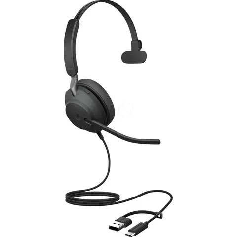 Jabra Headset Evolve2 40 SE USB-C/A MS Mono – Schwarz – Bild 2